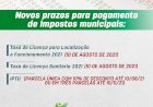 Município de Ceres  informa novos prazos para pagamento de impostos municipais