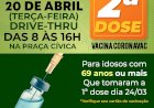 A Secretaria Municipal da Saúde convoca os idosos com 69 anos ou mais que se vacinaram com a 1º DOSE da vacina CORONAVAC