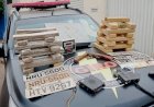 Em Goiás: Homens são presos com 31 tabletes de maconha e rádio-comunicadores