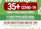 Prefeitura de Ceres comunica vacinação contra a covid19 35+ dia 05 de agosto