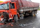 Em Goiás: Motorista dorme no volante e bate na traseira de caminhão na BR-153