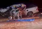 Idoso morre após colidir Toyota Hilux com caminhão na GO-154 em Santa Terezinha