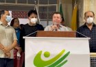 Prefeito e vice de Ceres recebem visita do deputado estadual Rubens Marques e do Deputado Federal José Nelto