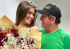 Amado Batista faz surpresa nos 23 anos da namorada miss