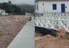 Rio Vermelho transborda após forte chuva na Cidade de Goiás