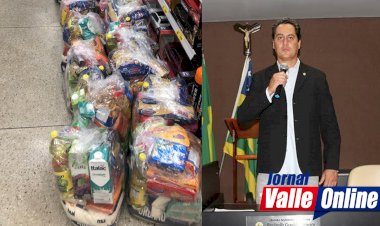 Vereador de Rialma Paulinelly Carneiro  conseguiu 50 cestas de doações de empresários da cidade