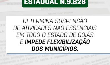Decreto Estadual determina suspensão de atividades não essenciais