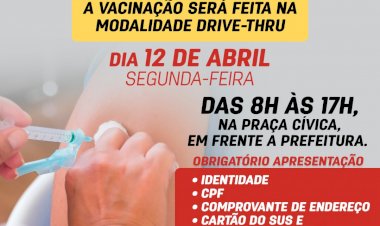 Secretária de saúde de Ceres informa vacinação de idosos a partir de 65 ANOS completo dia 12 do corrente mês das 8h as 17h