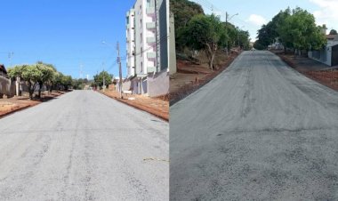 Moradores de Ceres comemoram fim da poeira e barro com asfalto novo em várias ruas e avenidas da cidade