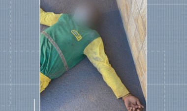 Em Jaraguá, gari sofre queimaduras no rosto após saco de lixo explodir durante coleta