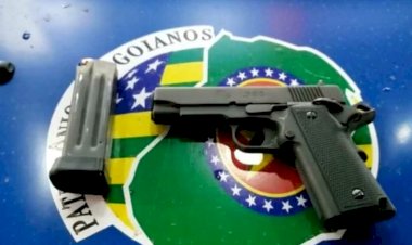 Em Goiás: Homem é preso após ameaçar esposa com arma de fogo