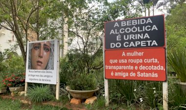 Placas moralistas em povoado de Anápolis estão causando risos e sentimento de vergonha