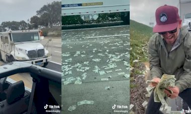 Rodovia fica coberta de dinheiro nos EUA após porta de carro forte se abrir