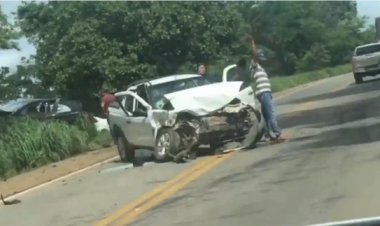 Colisão na BR-153 em Jaranápolis deixam feridos, um deles sargento do Corpo de Bombeiro