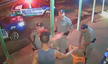 Em Goiás: Homem é agredido pela PM com tapa no rosto durante abordagem em distribuidora de bebidas
