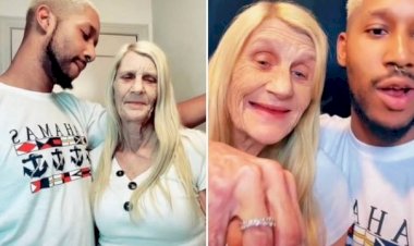 Sucesso na web, idosa com 17 netos se casa com jovem de 24, e eles planejam um filho