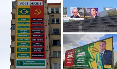 Proibidos, outdoors pró-Bolsonaro que associam esquerda a crimes se espalham pelo país