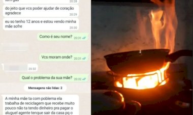 Menino de 12 anos comove a web com pedido de ajuda após ficar sem gás e com pouca comida: 'estou vendo minha mãe sofrer'