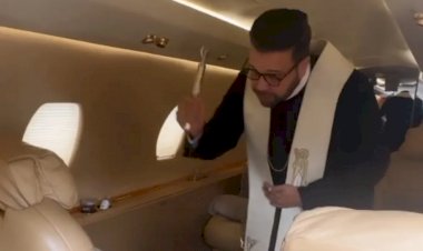 Padre de Goiás benze jatinho que Virgínia deu de presente a Zé Felipe