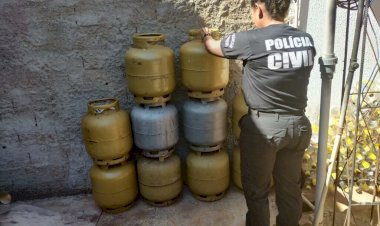 PC e ANP apreendem botijões de gás destinados ao comércio ilegal no interior goiano