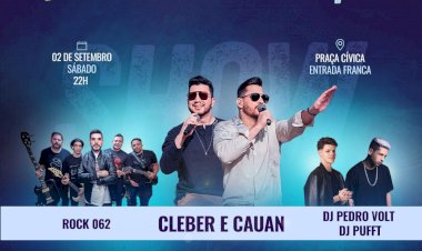 Cleber e Cauan no Aniversário de 70 Anos de Ceres