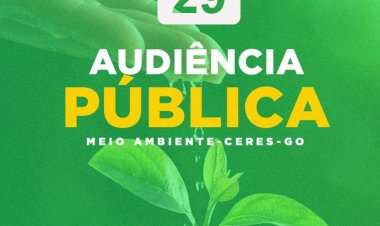 Prefeitura de Ceres convida população para participar de audiência pública sobre meio ambiente