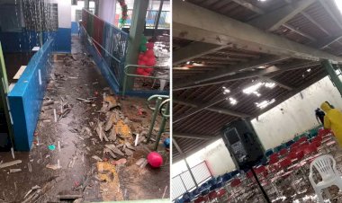 Chuva arranca telhado de escola em Goiânia e deixa crianças feridas