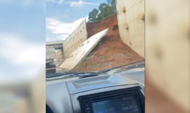 Em Goiás: Muro de contenção desaba e trânsito é desviado na BR-153