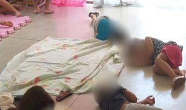 Crianças dormem no chão por falta de colchonetes em CMEI de Trindade, denunciam pais e professores