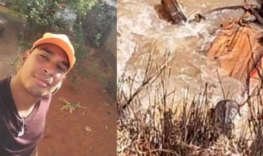 Em Goiás: jovem ‘cansado’ é encontrado morto dentro de carro submerso