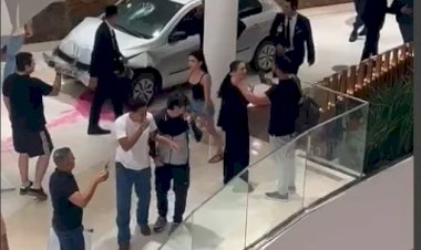 Homem é preso após invadir Shopping Flamboyant com carro e provocar estragos