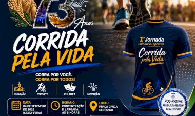 Ceres promove ''Corrida pela Vida'' em comemoração aos 73 anos do município