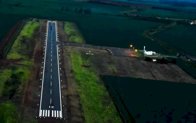 Aeroporto opera pela 1ª vez dez anos após ser inaugurado em Santa Helena de Goiás