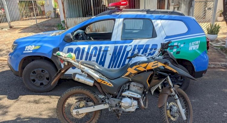 PM recupera motocicleta furtada, em Ceres