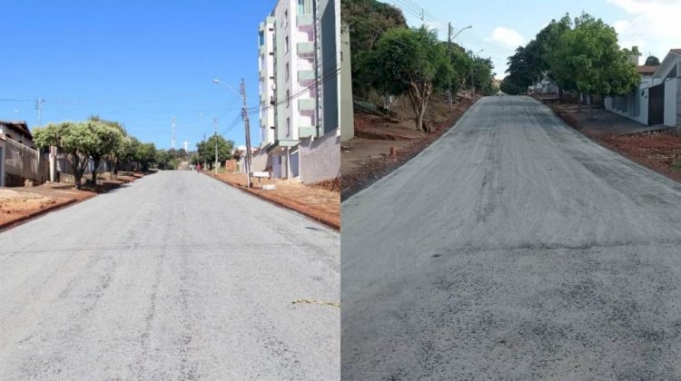 Moradores de Ceres comemoram fim da poeira e barro com asfalto novo em várias ruas e avenidas da cidade