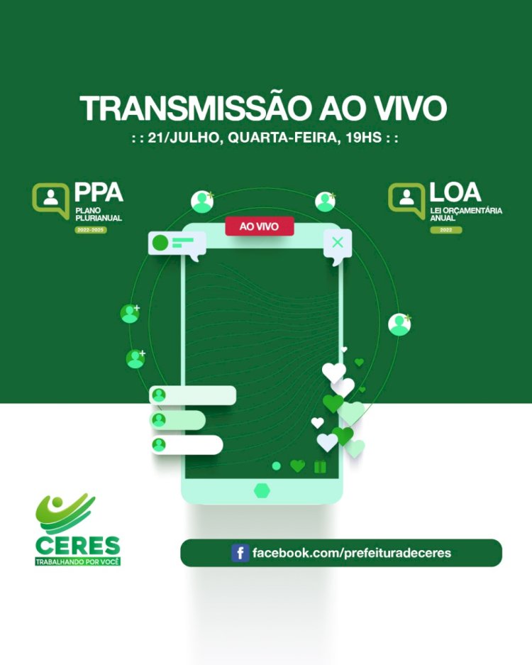 Prefeitura de Ceres em busca da transparência convida a população para elaboração do plano  de governo