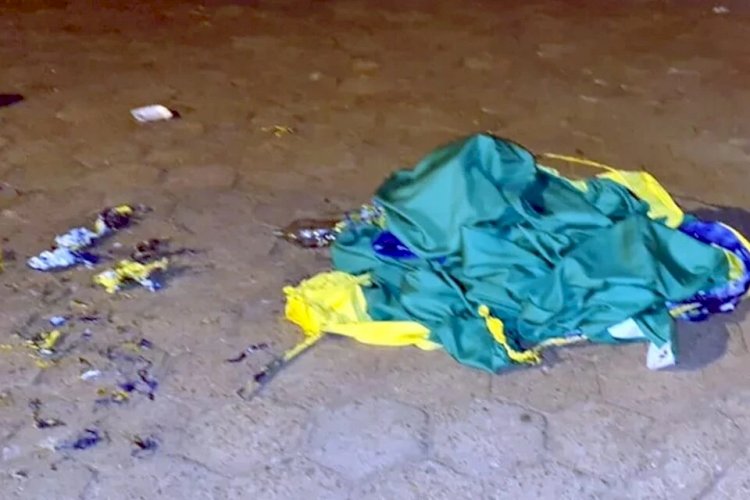 Homem que ateou fogo em bandeira do Brasil é preso em Itaberaí