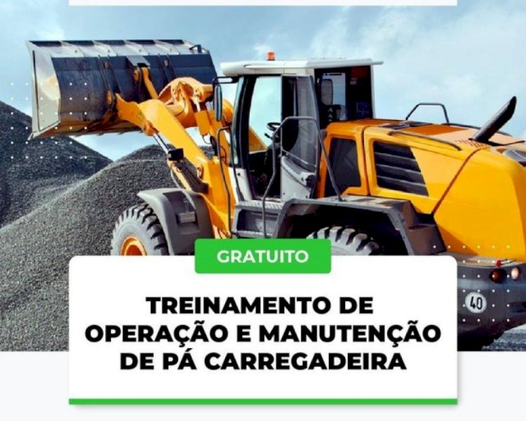 Prefeitura de Ceres e SENAR oferecem cursos de operação e manutenção de Pá-Carregadeira. Veja como participar