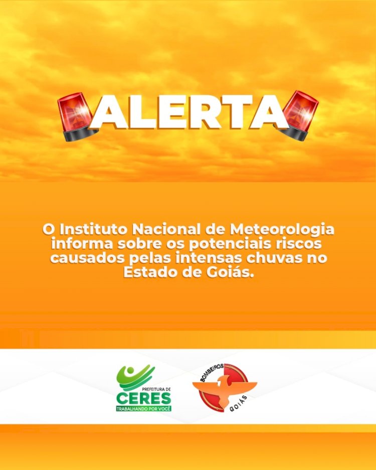 Prefeitura de Ceres e Bombeiros divulgam alerta para chuvas intensas