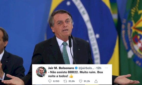 Bolsonaro faz comentário sobre Big Brother da Globo e dívida opiniões na internet