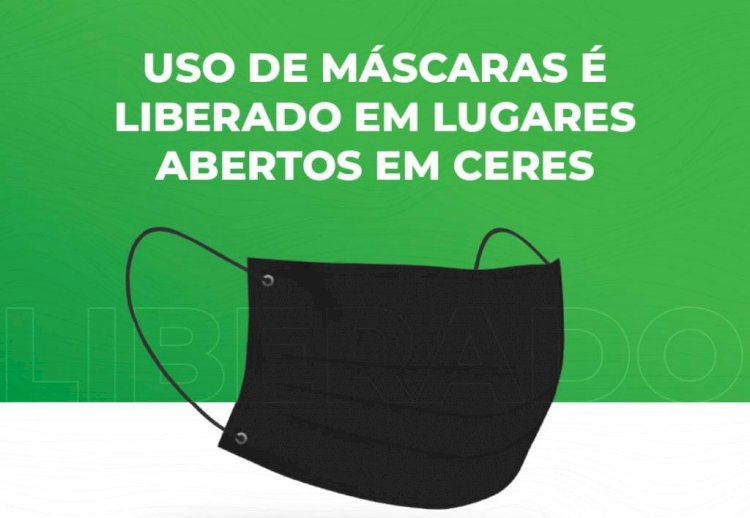 Uso de máscaras é liberado em lugares abertos em Ceres