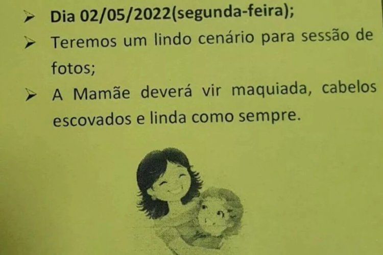 Colégio de Goiânia pede cabelo escovado a mães para sessão de fotos e gera indignação