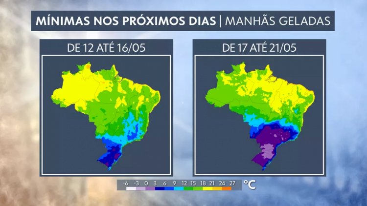 Ceres pode registrar 1ºC na semana que vem, com chegada de frente fria no país