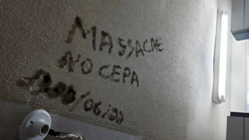 Em Goiás: PC identifica aluno suspeito de pichar frase ''massacre'' em escola estadual