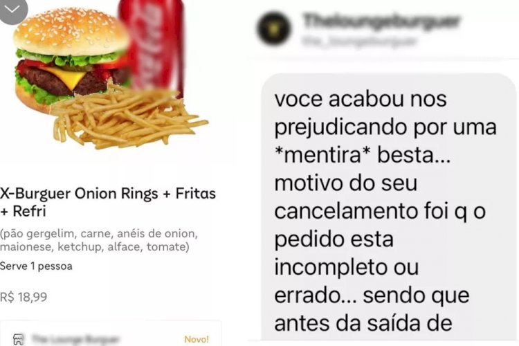 Mulher é chamada de 'morta de fome' e ameaçada ao reclamar de propaganda enganosa de hamburgueria