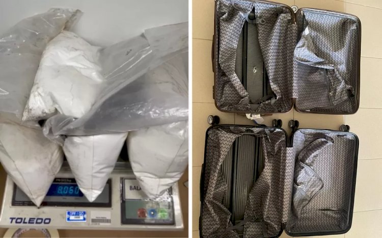 Espanhola é presa ao tentar embarcar com droga escondida em fundo falso de malas no aeroporto de Goiânia