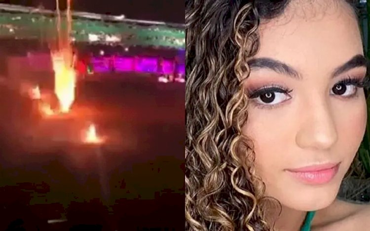 Em Goiás: Adolescente é atingida por fogo de artifício enquanto filmava abertura de rodeio