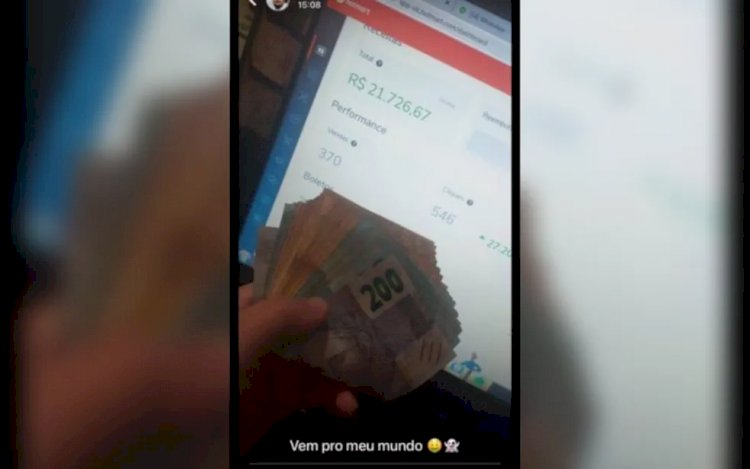 Em Goiás: Jovem é preso suspeito de furtar R$ 60 mil em cheques em mercado que trabalhava e ainda ostentar dinheiro na web