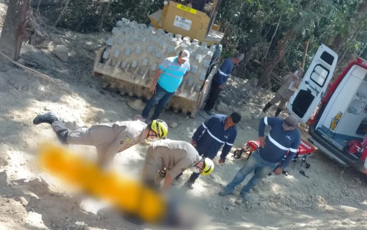 Operador de máquina morre após cair em aterro e ser atropelado pelo próprio rolo compressor, em Goianésia