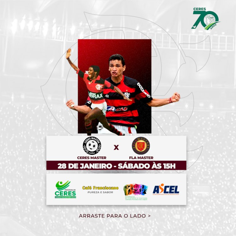 Ceres recebe jogadores do Flamengo Master para amistoso